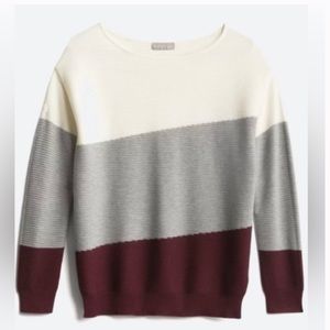 Evolution by Cyrus Tarley Style Color Block Pullover Sweater. Size M. NWT.